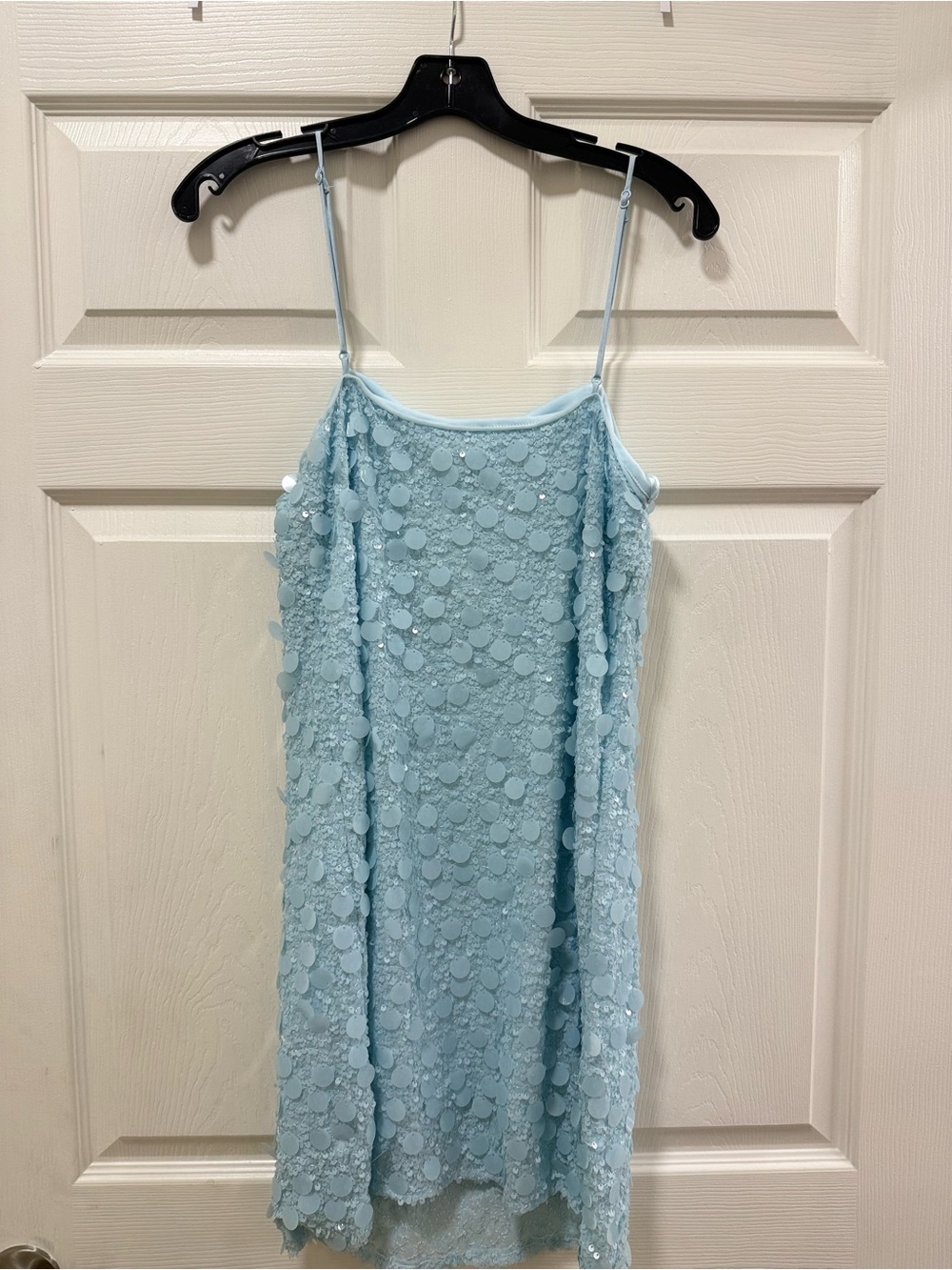a new day Powder Blue Sequin Spaghetti Strap Dress - Picture 4 of 5